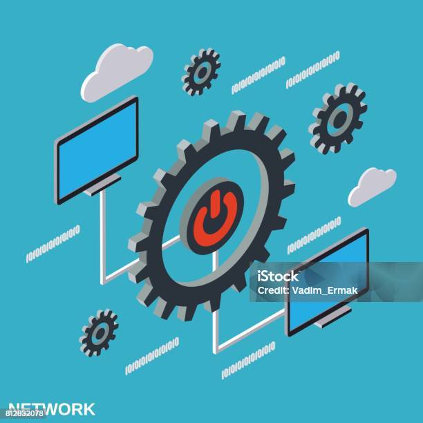 Networking Sofware Vector Network Vector Concept Stock Illustration - Download Image Now ...