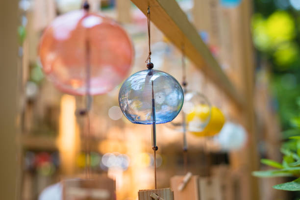 Colorful Japanese wind chimes , Summer feature of Japan