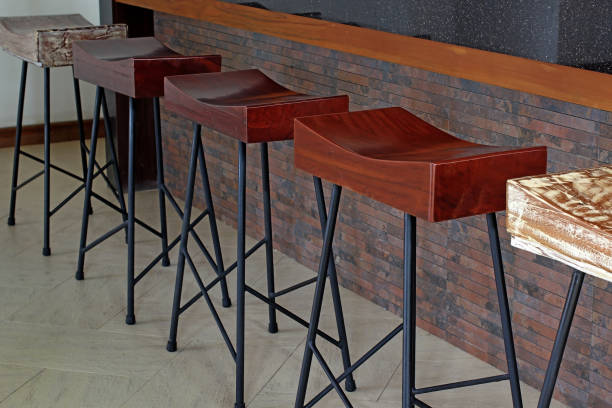 istock stool in front of counter bar 812834392