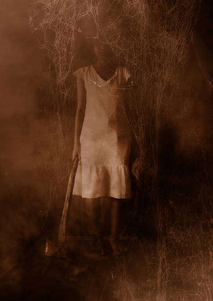 istock Ghost girl in haunted house 812848044
