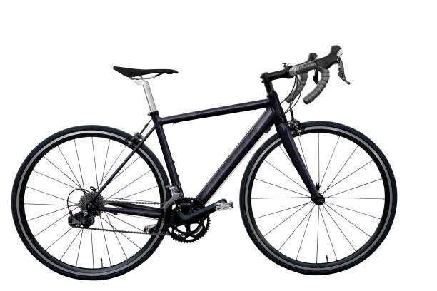 istock black road bike/bicycle on white background  isolated 812874414
