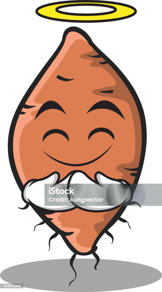 Innocent Face Yam Character Cartoon Style Vector Illustration Stock  Illustration - Download Image Now - iStock