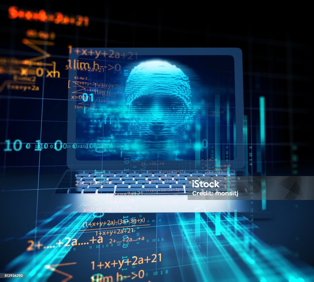 Tin Tặc Mạng Kỹ Thuật Số Màu Xanh Trên Màn Hình Máy Tính Xách Tay ...