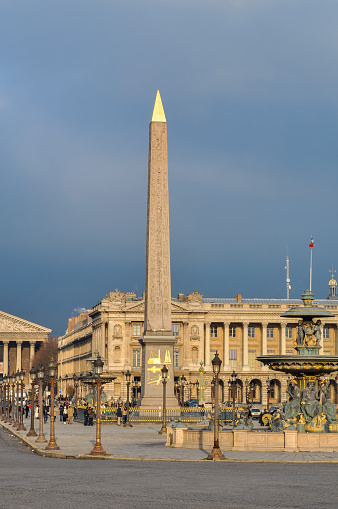 The Luxor Obelisk on Concorde Square in Paris, France