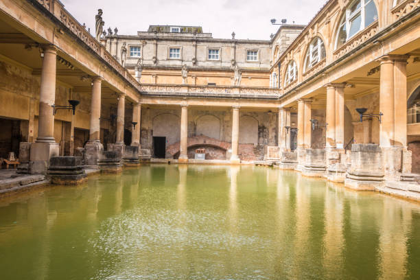 Roman Bath Bath England bath abbey stock pictures, royalty-free photos & images