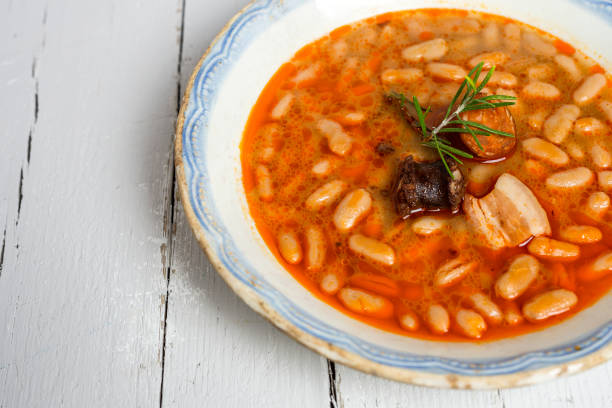 istock Stew of beans with chorizo and pork 812948244