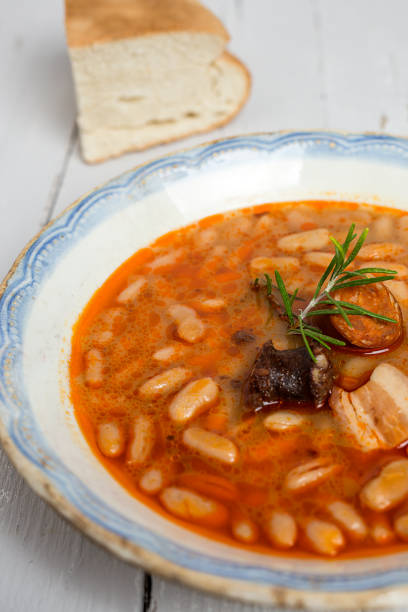 istock Stew of beans with chorizo and pork 812948250