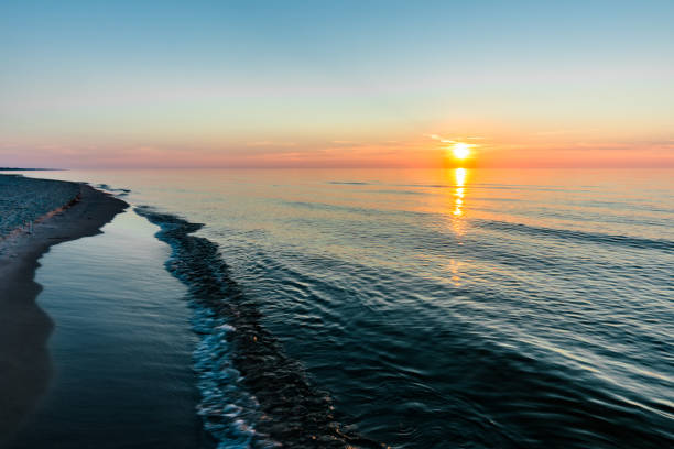istock Beautiful sunset on the beach in the summer, landscape 812951218