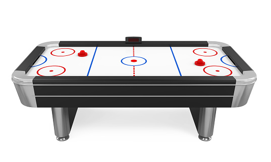 Air Hockey Table isolated on white background. 3D render