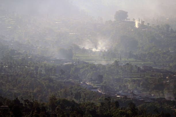 art der mt merapi, indonesien - mt merapi stock-fotos und bilder