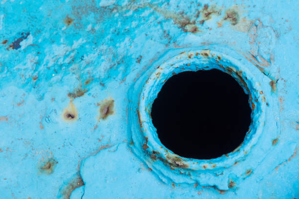 istock Background of blue tank lid 812963916