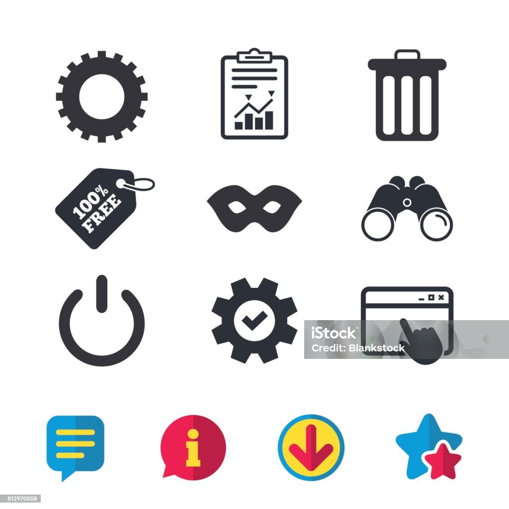 Mặt Nạ Ẩn Danh Và Dấu Hiệu Bánh Răng Biểu Tượng Thùng Rác Hình ...