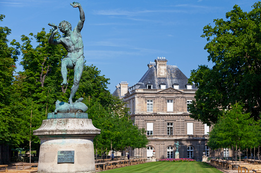 Paris, France - July 07 2017: Bronze statue called \