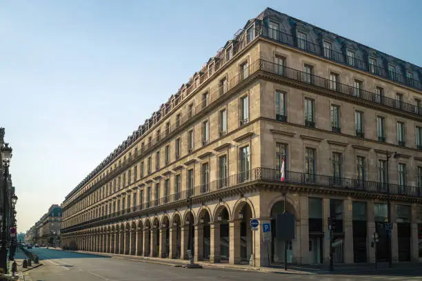 Photo of A typical Haussmann style building in Paris.