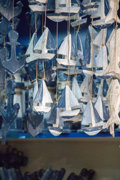 istock Hand made sail boats in view 812984414