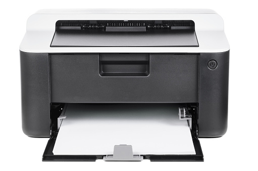 Computer Printing Small Compact Printer Isolated Stock Photo - Download Image Now - Computer ...