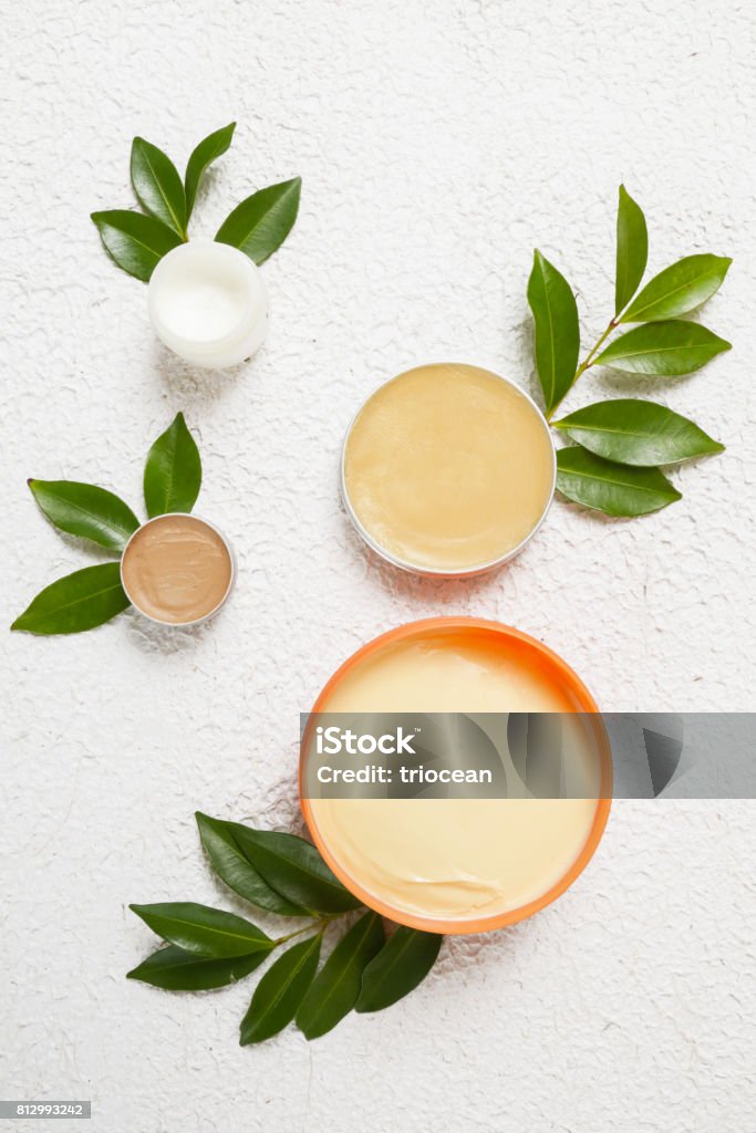 Organic cosmetics Organic cosmetics - top view of natural producys Nature Stock Photo