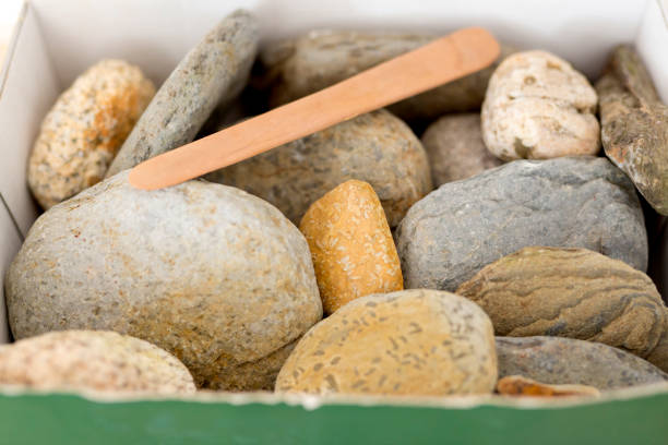 Stones to play in a children's learning space