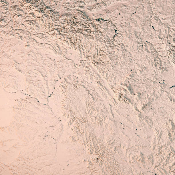 istock Oberfranken Regierungsbezirk Bayern 3D Render Topographic Map Neutral 812996930