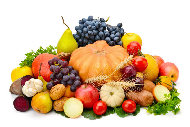 istock fruits and vegetables isolated on a white background 812997906
