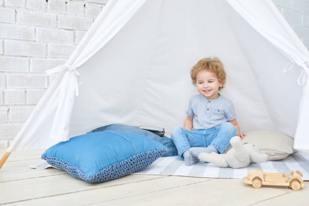 istock Adorable Little boy in Playroom 813001568