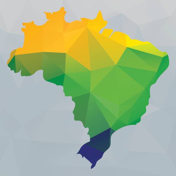ilustrações, clipart, desenhos animados e ícones de mapa do brasil - mapa brazil 3d