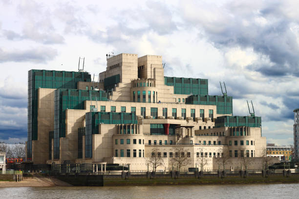 The building of MI6 in a movie of Jame bond 007. The building of MI6 in a movie of Jame bond 007. mi6 stock pictures, royalty-free photos & images