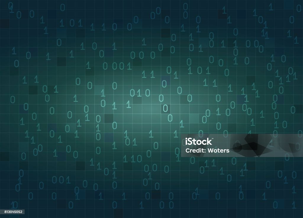 Abstract Binary Code Digital Background Vector Stock Illustration ...