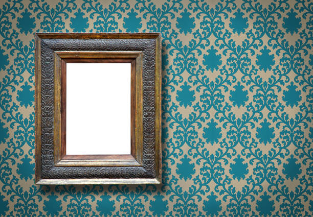 cornice immagine decorata (tutti i tracciati di ritaglio inclusi) - wall mirror foto e immagini stock