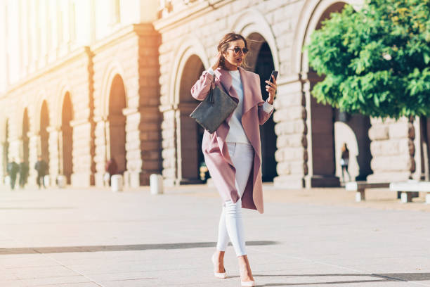 Businesswoman in a hurry
