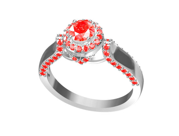 istock Jewellery ring on a white background.3d illustration 813065050
