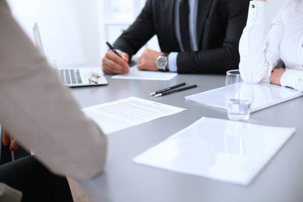 istock Group of business people working together in office 813065232