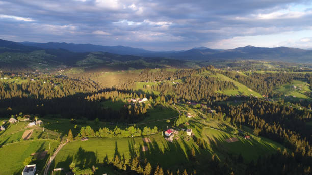 istock Mountain village landscape in Carpatian 813065718