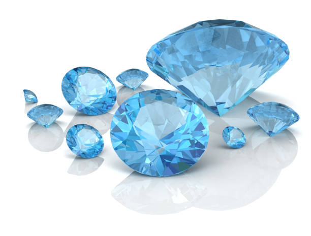 istock Aquamarine jewel (high resolution 3D image) 813073414