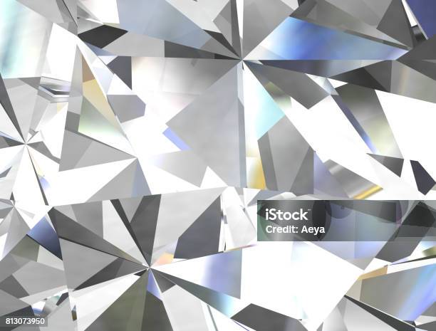 Texture Diamanta Realistica Da Vicino Illustrazione 3d - Fotografie stock e altre immagini di Sfondi