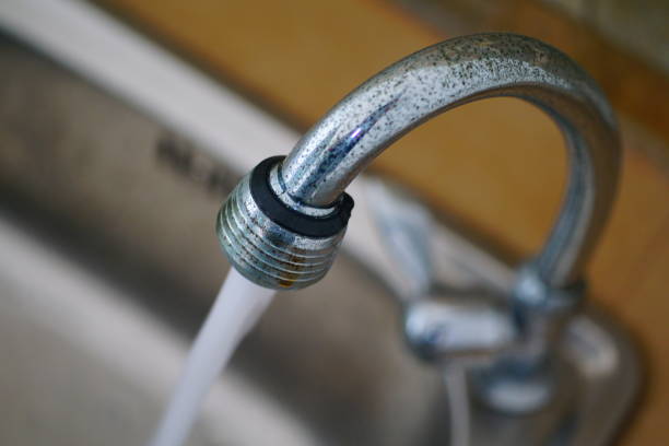 istock Icicle on the frozen water tap 813078448