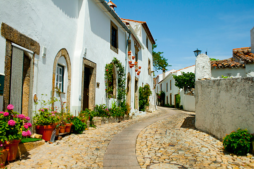 Rural street in Marvao, Alentejo, Portugal. Taken with Canon EOS 400D and processed with Adobe Photoshop CS5.