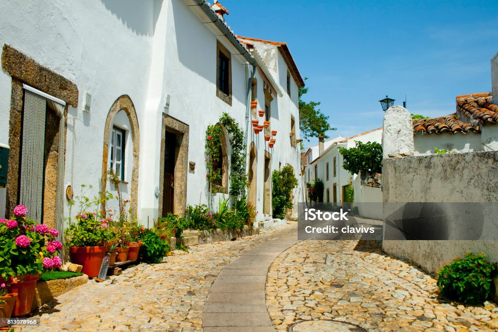 Rural street Rural street in Marvao, Alentejo, Portugal. Taken with Canon EOS 400D and processed with Adobe Photoshop CS5. Alentejo Stock Photo