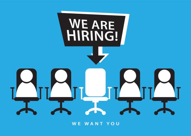 Hiring recruitment employment concept vector art illustration
