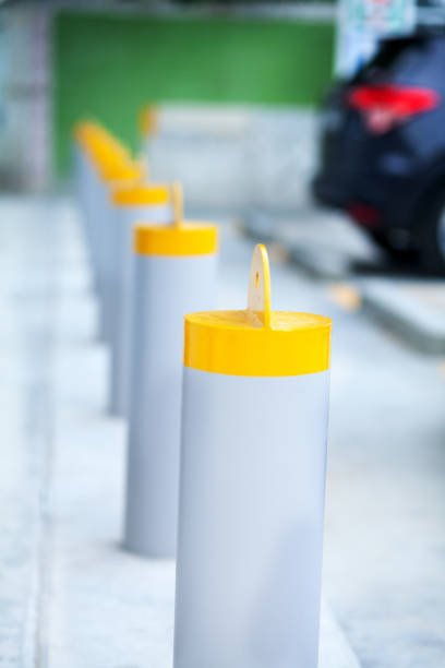 istock Posts and poles on parking lot 813117060