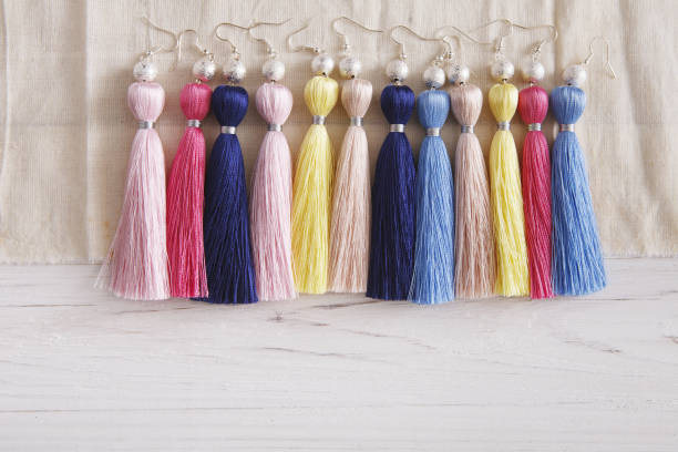 istock Colorful tassel earrings assortment 813121100