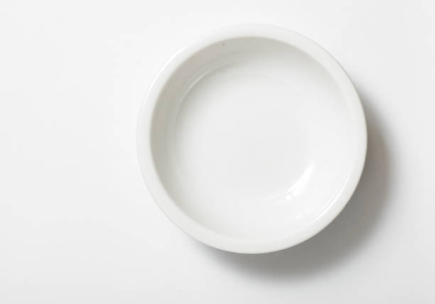 istock Top view of empty bowl on white 813126240