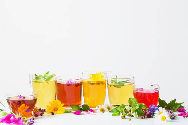 istock herbal tea in cups on a white background 813132808