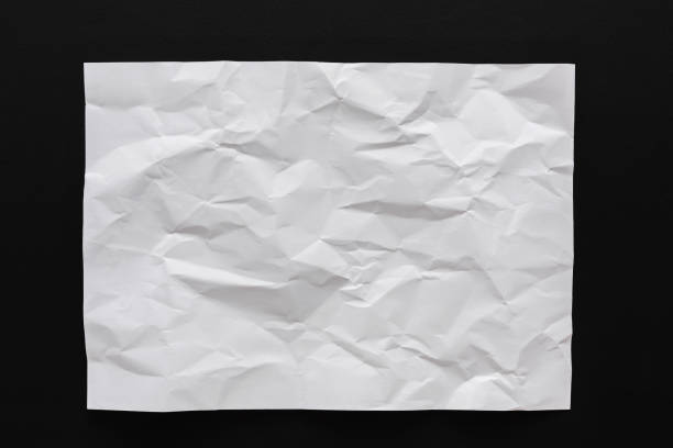 istock Crumpled white paper texture, paper background 813136154