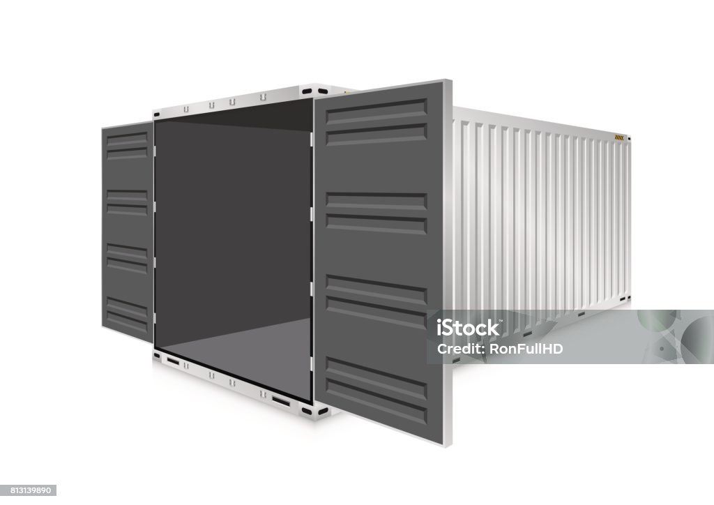Cargo Container Vector Stock Illustration - Download Image Now - Cargo ...