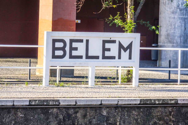 istock Belem sign at Tagus Riverfront in Lisbon 813141446