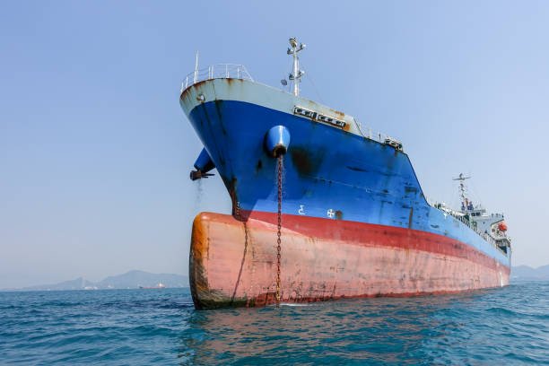 istock Tanker vessel drop anchor 813142454