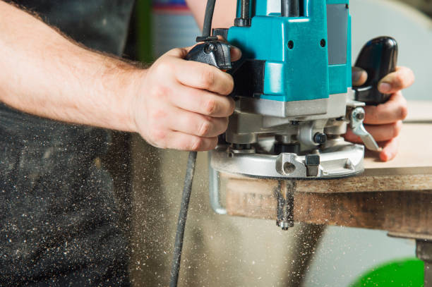 istock Close up Man doing woodwork in carpentry 813155838