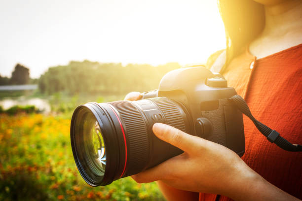 istock woman hand holding a camera 813155928