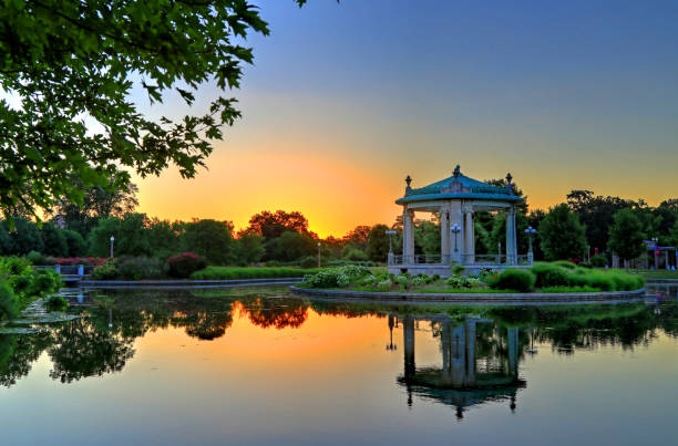 Forest Park Bandstand in St. Louis, Missouri stock photo